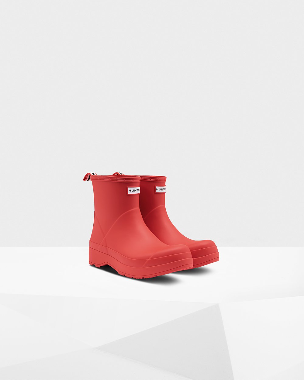 Play Boots Heren - Hunter Original Short Rain - Rood - 19ABDUTWZ